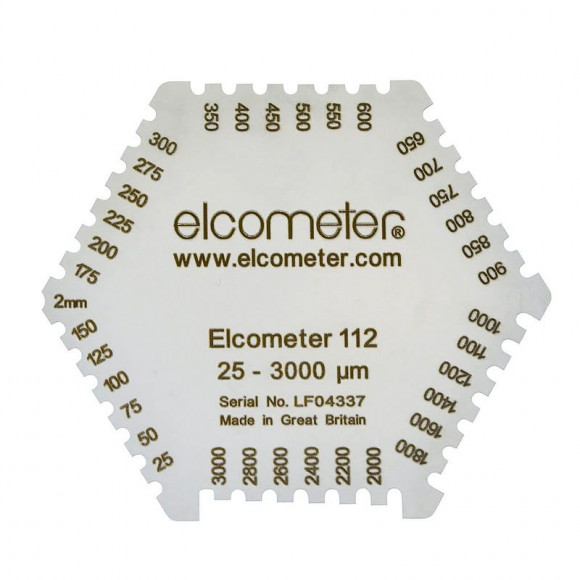 Гексагональная алюминиевая гребенка для измерения толщины мокрого слоя Elcometer 112AL Гексагональная алюминиевая гребенка для измерения толщины мокрого слоя Elcometer 112AL