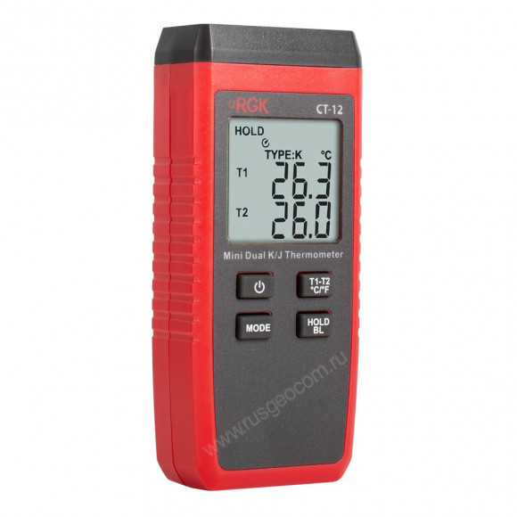 Термометр RGK CT-12 с погружным зондом температуры TR-10W с поверкой Термометр RGK CT-12 с погружным зондом температуры TR-10W с поверкой