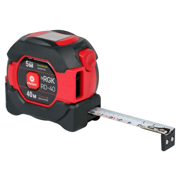 Лазерный дальномер с рулеткой RGK RD-40 Лазерный дальномер с рулеткой RGK RD-40