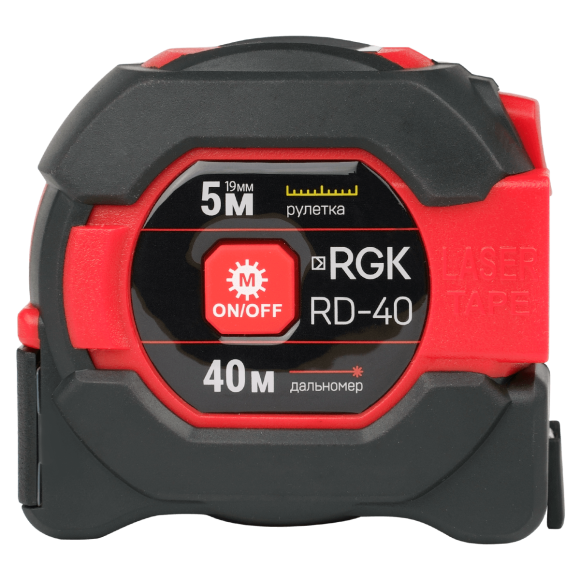 Лазерный дальномер с рулеткой RGK RD-40 Лазерный дальномер с рулеткой RGK RD-40